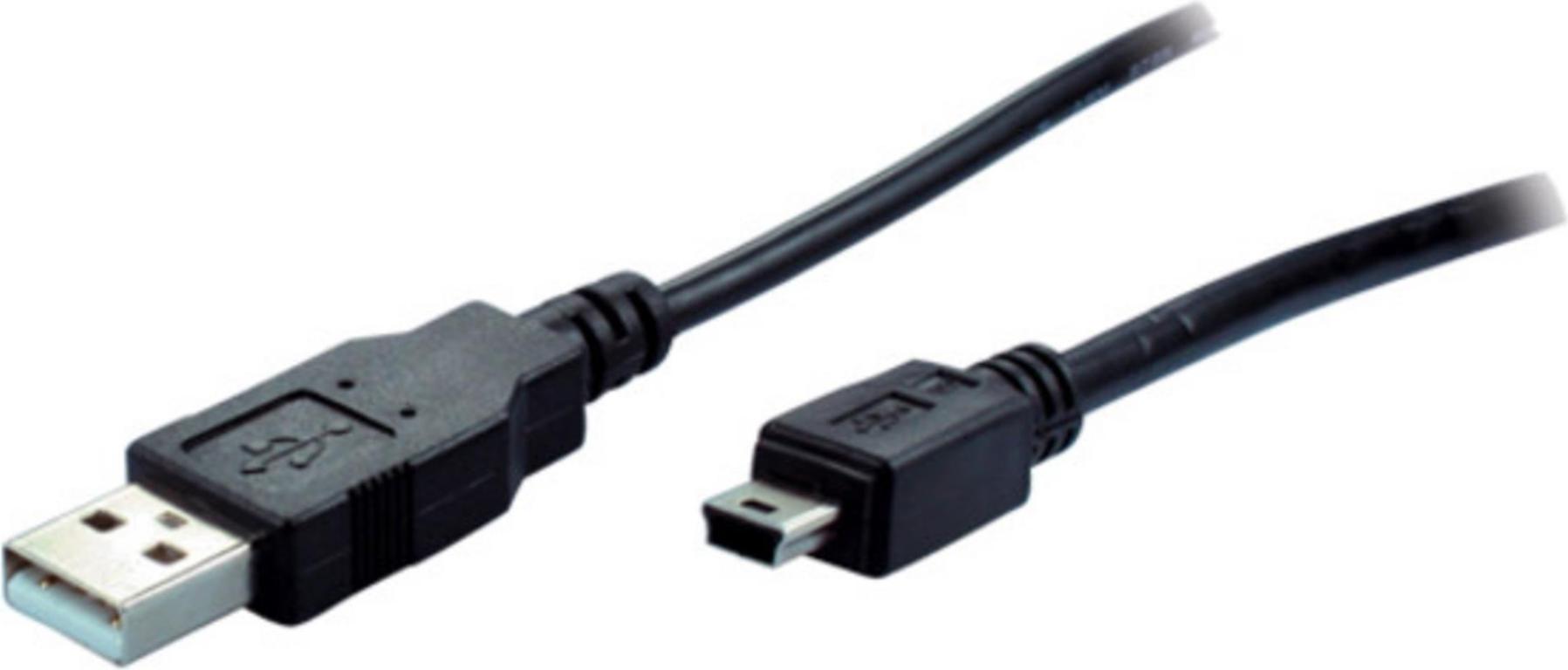 Image S-CONN USB-Micro Kabel USB-A-ST auf USB-B Mini 5pin 2.0 Kupfer 2,0m (14-16035)