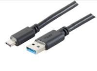 Image S-CONN USB Kabel Typ 3.1 C-ST auf Typ 3.0 A-ST schwarz 1,8m (77141-1.8)