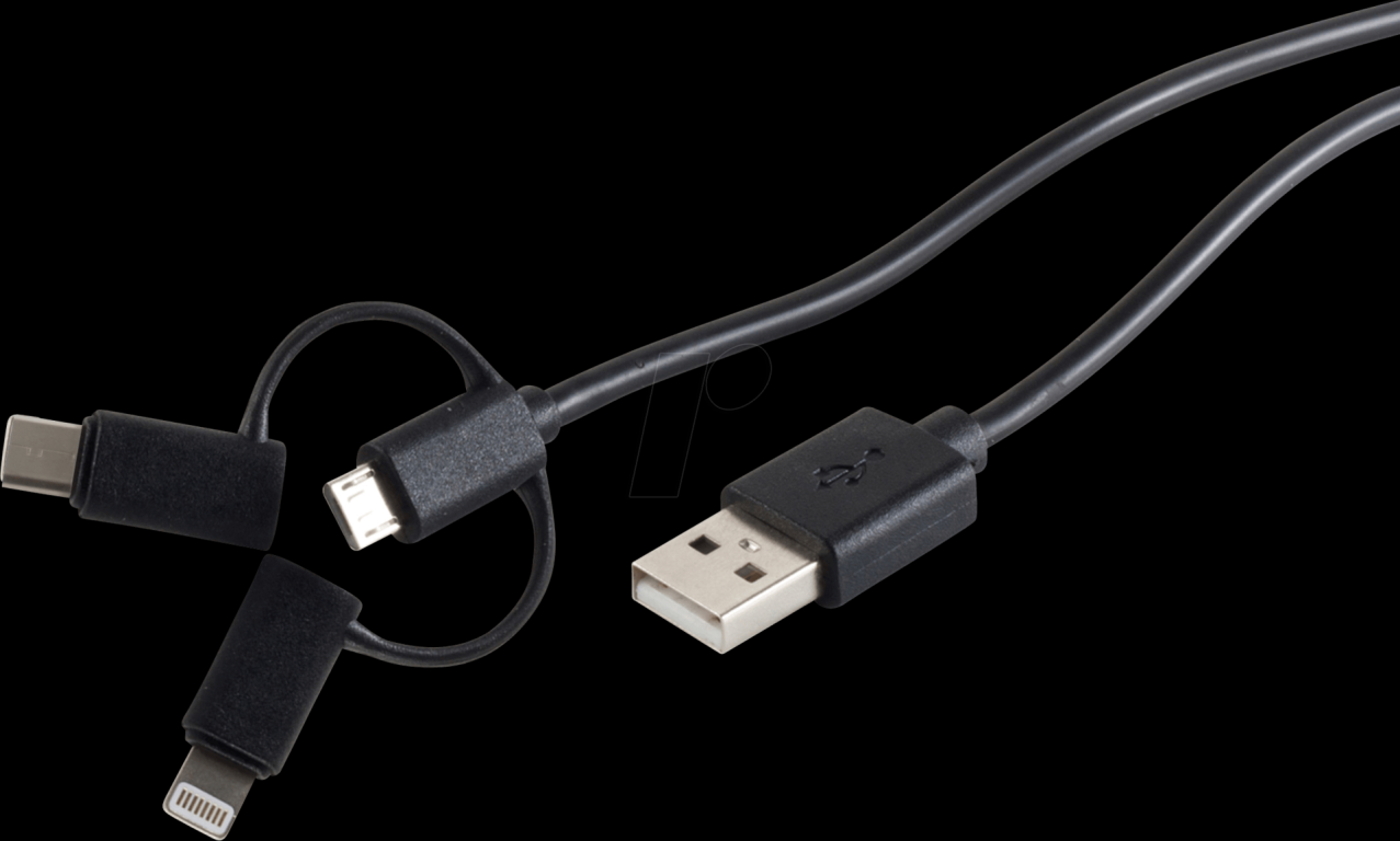 Image S-CONN shiverpeaks BS14-15025 USB Kabel 1 m 2.0 USB A Micro-USB B Schwarz (BS14