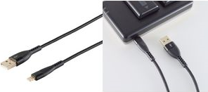 Image S-CONN shiverpeaks PRO Serie II Daten-und Ladekabel 1,0 m, USB A-Stecker - 8-Pi