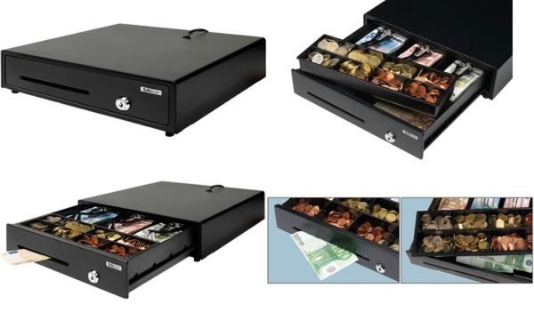 Image SAFESCAN Kassenlade "LD-3336 Light Duty", schwarz 8 Münzfächer / 3 Geldscheinfä