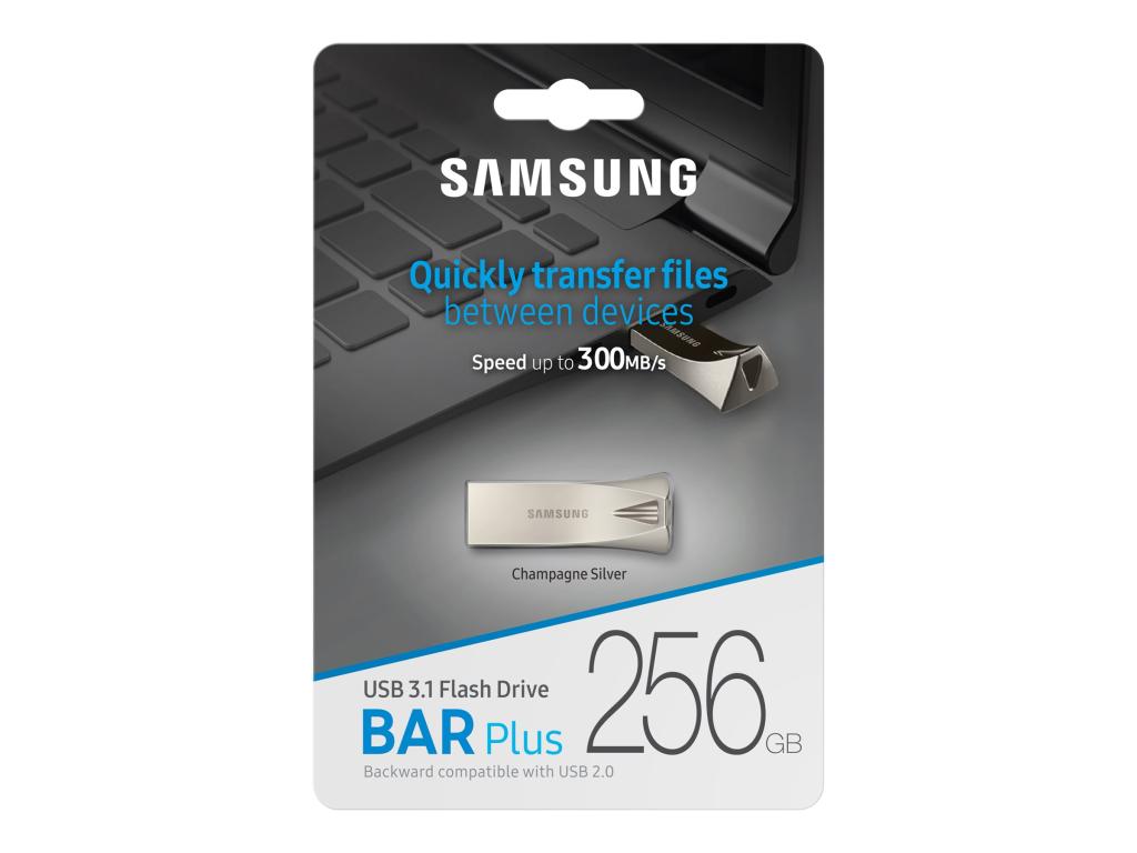 Image SAMSUNG BAR PLUS 256GB USB 3.1 Champagne Silver