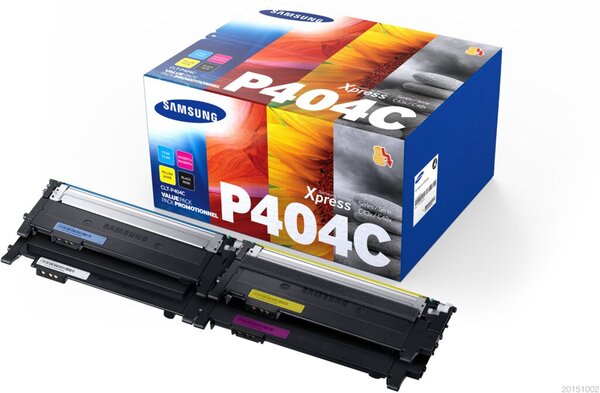 Image SAMSUNG CLT P404C 4er Pack Schwarz, Gelb, Cyan, Magenta Tonerpatrone (SU365A)