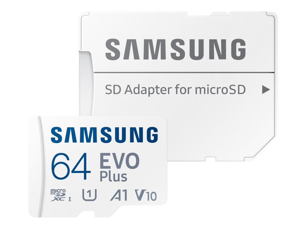 Image SAMSUNG EVO Plus 64GB microSDXC UHS-I U1 130MB/s Full HD Speicherkarte inkl. SD