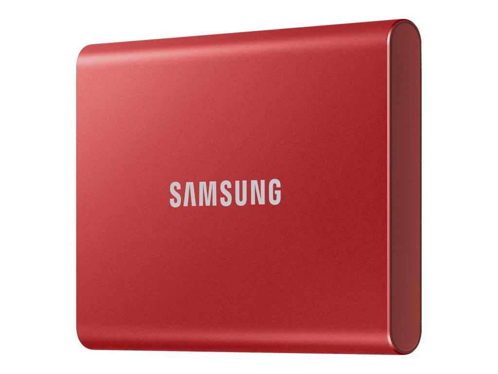Image SAMSUNG SSD PORTABLE T7 500GB metallic red