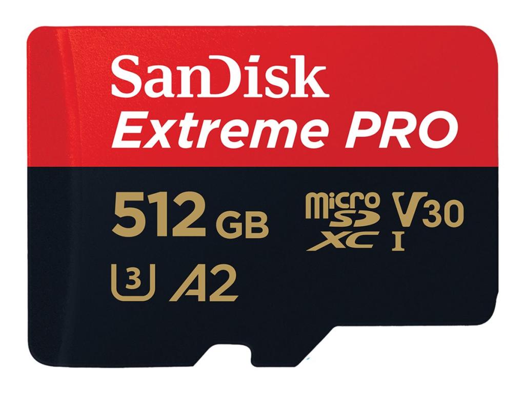Image SANDISK Extreme Pro 512 GB microSDXC Speicherkarte (200 MB/s,A2,Class10,U3,V30)