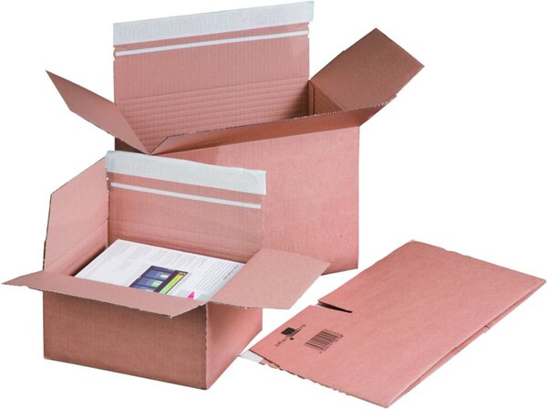 Image Fixkarton A5+ braun, haftklebend und Aufreißfaden mit Automatikboden