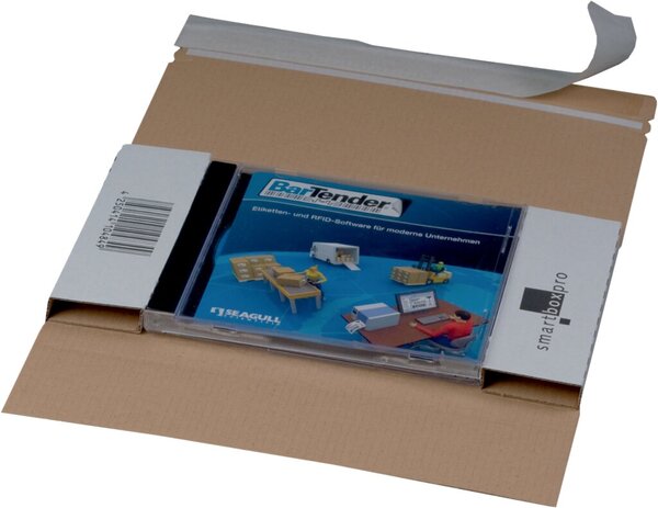 Image CD/DVD-Versandbox DL 225x125x12mm ohne Fenster, hk, Aufreißfaden