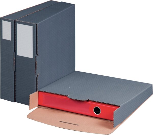 Image Ordnerversandbox für Ordner 50-80mm anthrazit, wiederverschließbar