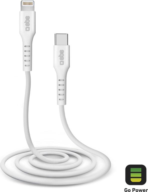 Image SBS Lightning Datenkabel mit USB Typ C-Anschluss 1 m weiß (TECABLELIGTC1W)