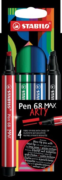 Image STABILO Fasermaler Pen 68 MAX, 4er Etui ARTY