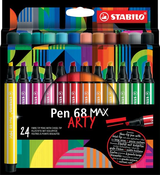 Image STABILO Fasermaler Pen 68 MAX, 24er Etui ARTY