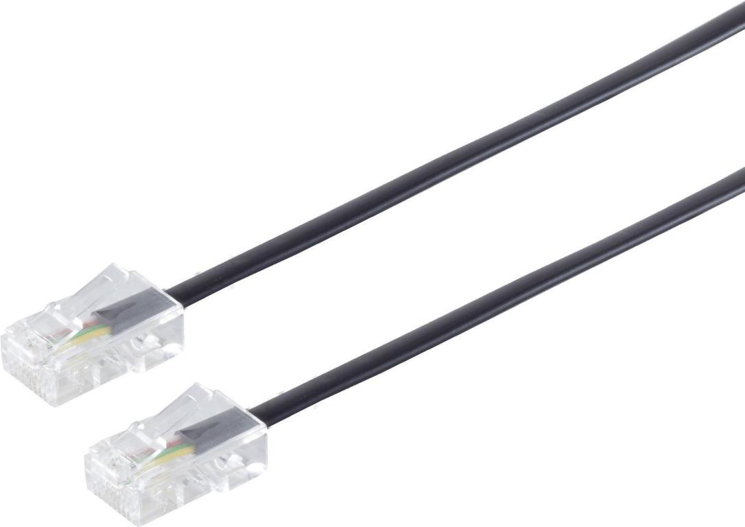 Image SCONN Anschlusskabel ISDN Western-Western 8/4 RJ45  3,0 m schwarz