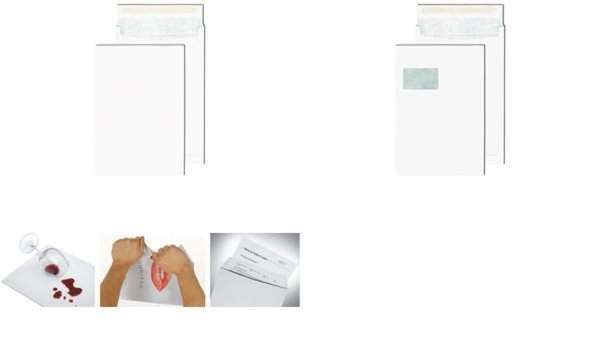 Image SECURITEX Faltenversandtasche, C4, weiß, mit Fenster (8711211)