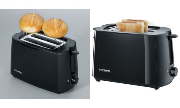Image SEVERIN 2-Scheiben-Toaster AT 2287, 700 Watt, schwarz (96270022)
