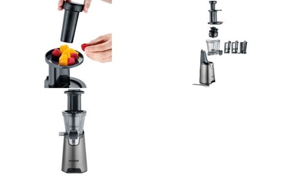 Image SEVERIN Entsafter Slow Juicer ES 3571, grau / schwarz (96270124)