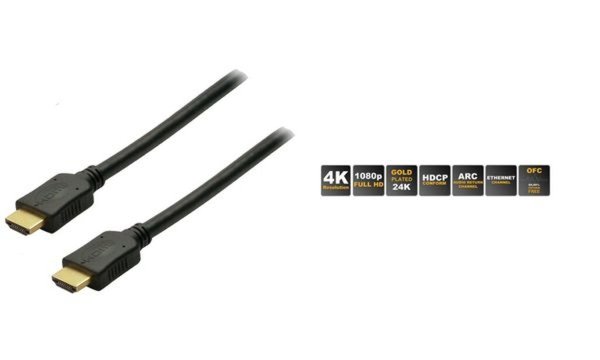 Image SHIVERPEAKS 1m HDMI A - HDMI - HDMI - Männlich - Männlich - Gerade - Gerade (BS