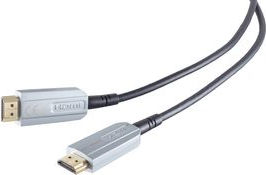 Image SHIVERPEAKS BASIC-S AOC-HDMI Kabel, 4K, schwarz/silber, 10 m HDMI A Stecker - H