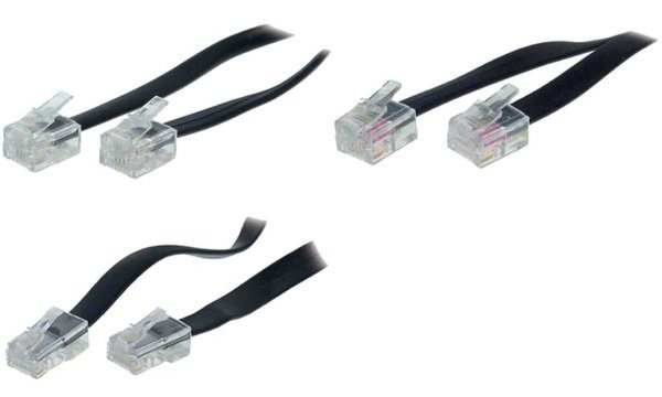 Image SHIVERPEAKS BASIC-S Modular-Kabel, RJ11 - RJ45 Stecker RJ11 Stecker mit 6 Pin-P