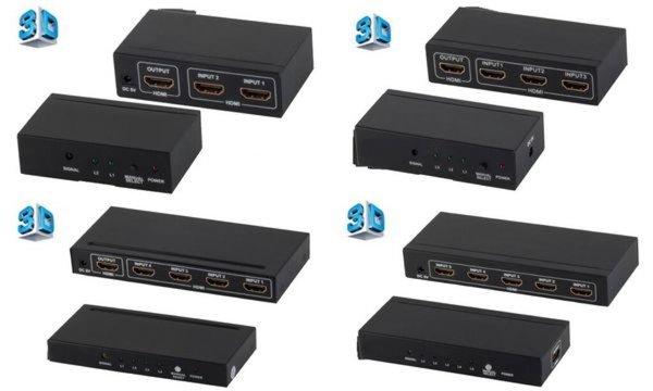 Image SHIVERPEAKS PROFESSIONAL HDMI Switch, 2 Eingänge 1 Ausgang, schaltet zwischen 2