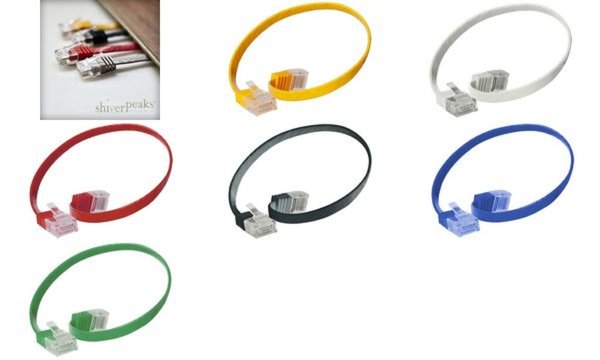 Image SHIVERPEAKS Patchkabel UTP Cat.6 Slim-Line rot - 7,5m