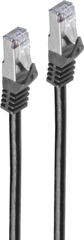 Image SHIVERPEAKS RJ45 Patchkabel S/FTP PIMF Cat.7 schwarz 1,0m