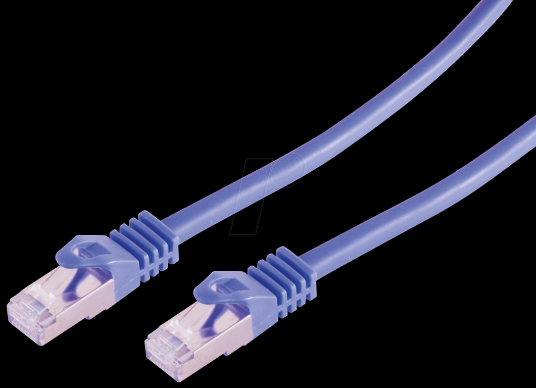 Image SHIVERPEAKS RJ45 Patchkabel S/FTP PIMF Cat.7 violett 2,0m