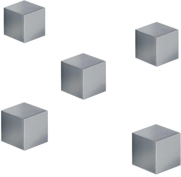 Image SuperDym-Magnet C5 Strong silbergrau, poliertes Aluminium, 11 x 11 x 11 mm