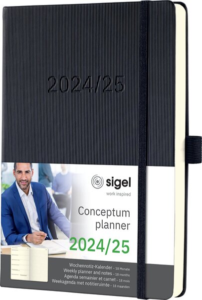 Image sigel Buchkalender Conceptum 2024/2025, ca. DIN A5, schwarz