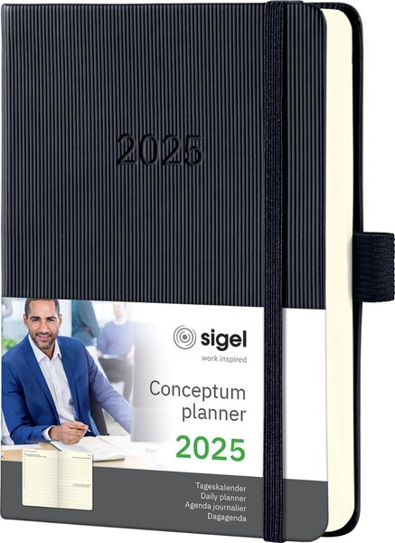 Image sigel Buchkalender Conceptum 2025, ca. DIN A6, schwarz
