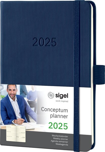 Image Wochenkalender Conceptum 2025 A6 midnight blue, 1 Woche / 2 Seiten