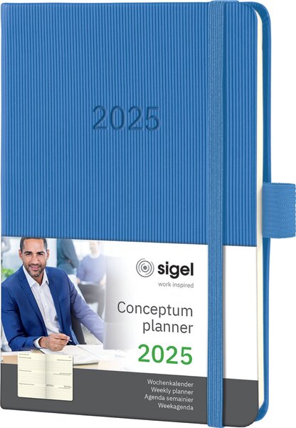 Image Wochenkalender Conceptum 2025 A6 dust blue,1 Woche/2 Seiten,176Seiten