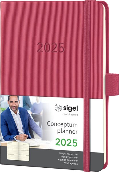 Image sigel Buchkalender Conceptum 2025, ca. DIN A6, marsala