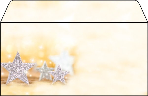 Image SIGEL Briefumschlag Weihnachten Sigel DU035 Glitter Stars DIN lang 90 g/m² Mehr