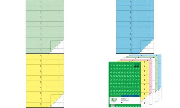 Image SIGEL Formularbuch "Bonbuch", A4, 1000 Abrisse, sortiert 2 x 50 Blatt, farbig s