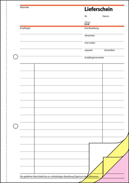 Image SIGEL Formularbuch "Lieferschein mit Empfangsschein", A5, SD - für den Markt: D
