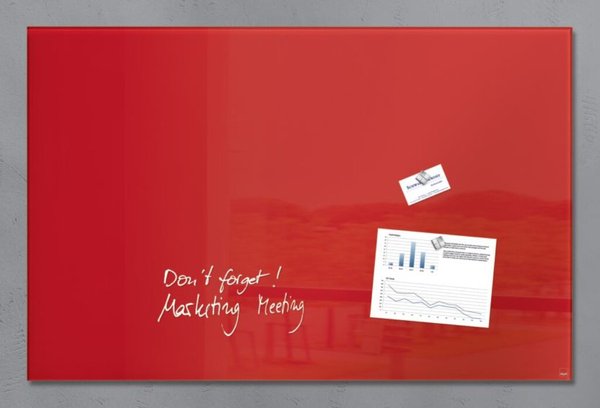 Image SIGEL Glas-Magnettafel artverum® 100,0 x 65,0 cm rot