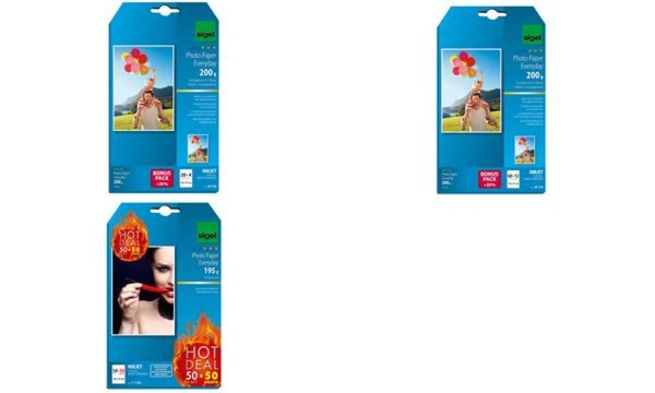 Image SIGEL InkJet-Everyday-Foto-Papier "HOT DEAL", 10 x 15 cm hochglänzend, weiß, 19