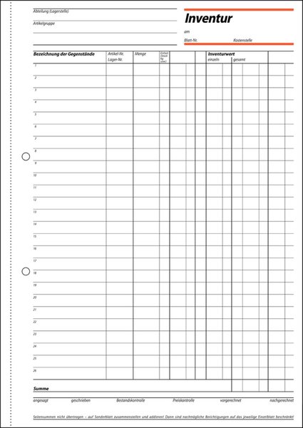 Image SIGEL Inventurbuch, A4