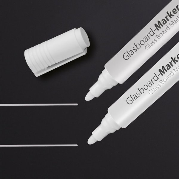 Image SIGEL Kreidemarker, Rundspitze: 2 - 3 mm, weiß Flüssigkreide auf Wasserbasis, h