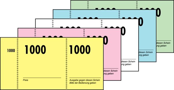 Image SIGEL Nummernblock 1-1000, 105 x 50 mm 1 Block mit 100 Abrissen von 1-100, 101-