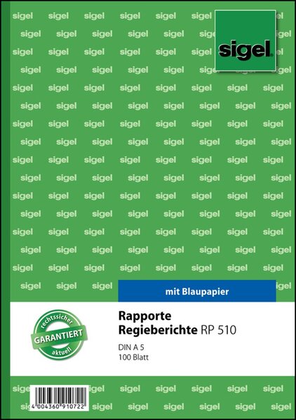 Image SIGEL Rapport/Regiebericht, A5