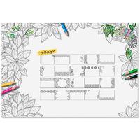 Image SIGEL Schreibtischunterlage Adult Coloring ohne Kalendarium weiß 20 Blatt