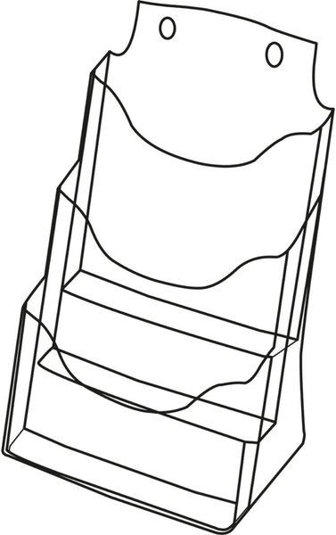 Image SIGEL Tisch-Prospekthalter, Acryl, DIN A4, mit 3 Fächern glasklar, Fülltiefe: 3