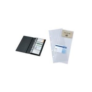 Image SIGEL Visitenkarten-Ringbuch, schwarz, matt, zweireihig für 400 Visitenkarten b
