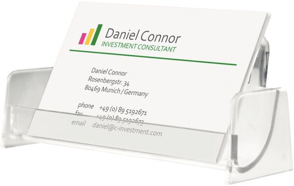 Image SIGEL Visitenkarten-Spender - Transparent - Kunststoff - 95 x 85 mm (VA120)