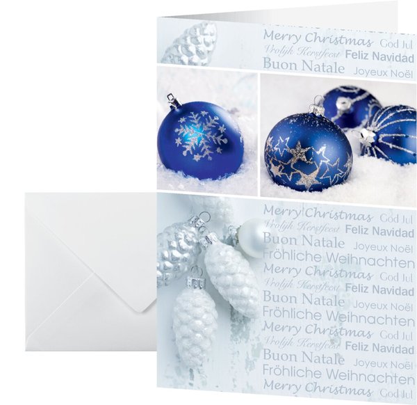 Image SIGEL Weihnachtskarte Seasons Greetings, A6 (A5), 220 g/qm aus hochwertigem Gla