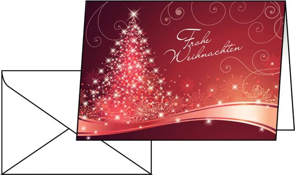Image SIGEL Weihnachtskarte + Briefumschlag Sigel DS019 Christmas Swing DIN A6 220 g/