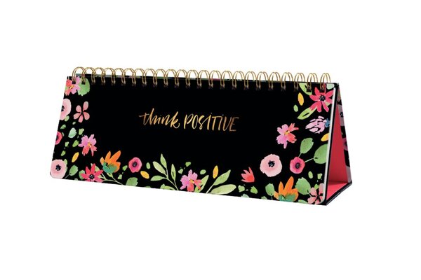 Image Wochenplaner Jolie undatiert Flower Love, 1/2 A4 quer Innenlayout englisch