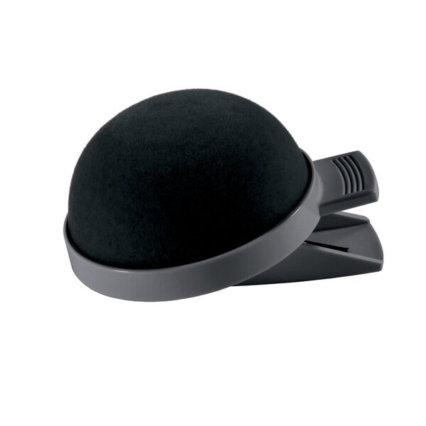 Image Nadelkissen schwarz/grau m. Clip 60 x 45 mm, zum Anbringen an Kleidung